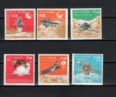 Ecuador 1966 Space, Moon Exploration Set Of 6 MNH - Südamerika