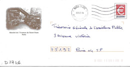 D1746 Entier Postal / Postal Stationnery / PSE - PAP Euro, Marché De L'avenue De Saint Ouen à Paris 18 (B4K.0103336) - PAP: Sonstige (1995-...)