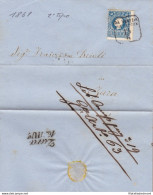 1859 LOMBARDO VENETO - N° 32 15 Soldi Azzurro Su Lettera Per Zara - Lombardo-Venetien