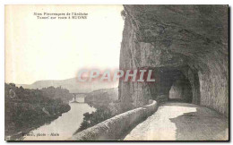 CPA Sites Pittoresque De L Ardeche Tunnel Sur Route A Ruoms - Ruoms