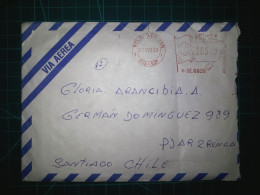 BRÉSIL, Enveloppe Envoyée à Santiago Du Chili, Avec Affranchissement Mécanique Spécial. Année 1983. - Used Stamps