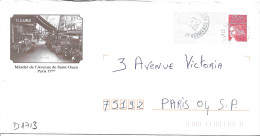 D1713 Entier Postal / Postal Stationnery / PSE - PAP Luquet, Avenue De St Ouen, Le Marché (75) Lot B9K/0202930 - PAP: Ristampa/Luquet