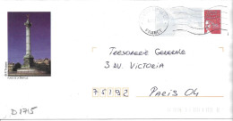 D1715 Entier Postal / Postal Stationnery / PSE - PAP Luquet, Place De La Bastille (75) Lot B2J/0207523 - PAP: Ristampa/Luquet