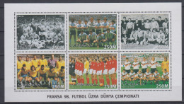 AZERBAIJAN 1998 FOOTBALL WORLD CUP SHEETLET AND S/SHEET - 1998 – France