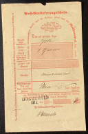 DOBBERTIN 1870 Mecklenburg-Schwerin Nachverwendeter-Stempel Auf NDP Postschein (Brief - Briefe U. Dokumente