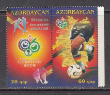 2006 Azerbaijan World Cup Football Germany  Complete Pair MNH - Aserbaidschan