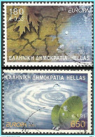 GREECE -GRECE - HELLAS 2001:   Europa CERT -  Se Tenant - complet Set  Used- Perforated All Aroud - Gebruikt