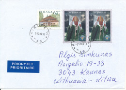 Poland Cover Sent To Lithuania 10-12-2002 Topic Stamps POPE Stasmps - Brieven En Documenten