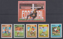 AZERBAIJAN 1998 FOOTBALL WORLD CUP S/SHEET AND 5 STAMPS - 1998 – Frankreich