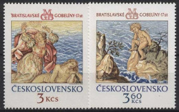 Tschechoslowakei 1976 Wandteppiche Aus Bratislava 2319/20 Postfrisch - Unused Stamps