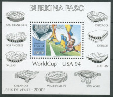 Burkina Faso 1994 Fußball-WM In Den USA Block 141 Postfrisch (C27117) - Burkina Faso (1984-...)