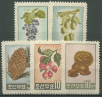 Korea (Nord) 1960 Wildfrüchte: Wein, Weiki 218/22 Ungebraucht Ohne Gummierung - Korea (Nord-)