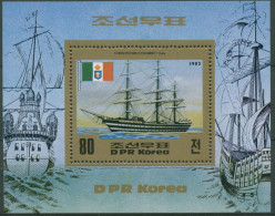 Korea (Nord) 1983 Schiffe: "Christoforo Colombo" Block 144 Postfrisch (C30555) - Korea (Nord-)