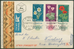 Israel 1959 Pflanzen Blumen 179/81 Mit Tab Ersttagsbrief FDC (X61284) - FDC
