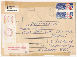 Registered Meter Cover Abroad / Neopost, Customs Stamp - 9 December 1994 Saint Petersburg - Briefe U. Dokumente