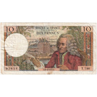 France, 10 Francs, Voltaire, 1971, T.73095618, TTB, Fayette:62.53, KM:147d - 10 F 1963-1973 ''Voltaire''