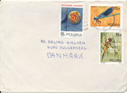 Poland Cover Sent To Denmark 1988 Topic Stamps Insects - Briefe U. Dokumente