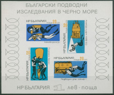 Bulgarien 1973 Schwarzes Meer Unterseeforschung Block 38 Postfrisch (C94871) - Blocs-feuillets