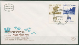 Israel 1977 Landschaften 719/20 Mit Tab Ersttagsbrief FDC (X61350) - FDC