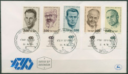 Israel 1978 Persönlichkeiten 751/55 Mit Tab Ersttagsbrief FDC (X61353) - FDC