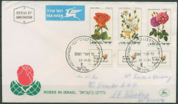 Israel 1981 Pflanzen Blumen Rosen 864/66 Mit Tab Ersttagsbrief FDC (X61372) - FDC