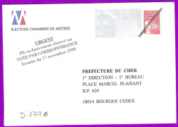D1776 Entier Postal / Postal Stationnery / PSE - PAP Luquet, élection Chambre Des Métiers 17 Novembre 1999 - PAP : Bijwerking /Luquet