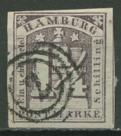 Hamburg 1864 Wertangabe Im Hamburger Wappen 8 F Gestempelt - Hambourg