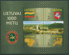 Litauen 2001 1000 Jahre Litauen Flagge Wappen Block 22 Postfrisch (C60471) - Lithuania