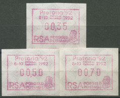 Südafrika ATM 1992 PRETORIA '92, Satz 3 Werte ATM 11.1 S1 Postfrisch - Frama Labels