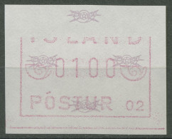 Island ATM 1983 Freimarke Automat 02, Oberlinie Fehlt, ATM 1.2 C V Postfrisch - Franking Labels