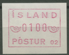 Island ATM 1983 Freimarke Automat 02, Gummidruck, ATM 1.2 C VI Postfrisch - Franking Labels