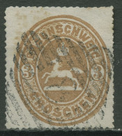 Braunschweig 1865 Wappen Im Senkrechten Oval 20 Gestempelt, Fleckig - Brunswick