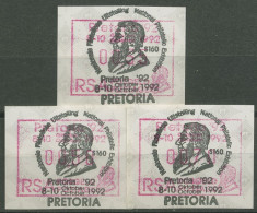 Südafrika ATM 1992 PRETORIA '92, Satz 3 Werte ATM 11.1 S Gestempelt - Vignettes D'affranchissement (Frama)