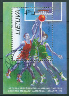 Litauen 1996 Olympia Basketball Block 8 Gestempelt (C60459) - Lithuania