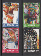 2013 Bermuda Gombeys Carnaval Festival Dancing Complete Set Of 4 MNH - Bermudes