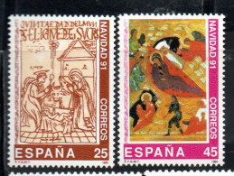 SPAIN ESPAÑA SPAGNA 1991 CHRISTMAS NATALE NOEL WEIHNACHTEN COMPLETE SET SERIE COMPLETA MNH - Ungebraucht