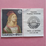 N°2090a 2.00 F. Albert Dürer + Vignette Phixexfrance 10 - 24 Juin 1982 - Used Stamps