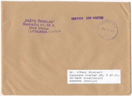 Postal Service Cover Abroad / Service Des Postes - 17 November 1995 Vilnius PI-1 - Lithuania