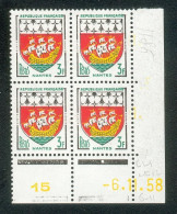 Lot C322 France Coin Daté Blason N°1185 (**) - 1950-1959