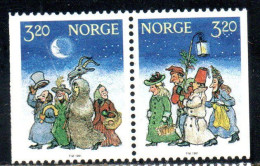 NORWAY NORGE NORVEGIA NORVEGE 1991 CHRISTMAS NATALE NOEL WEIHNACHTEN NAVIDAD COMPLETE SET SERIE COMPLETA MNH - Nuovi