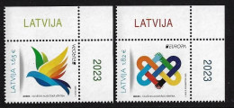 LETONIA /LATVIA /LETTLAND /LETTONIE -EUROPA-CEPT 2023-"PEACE –The Highest Value Of Humanity"- SERIE De 2 V.- CH-SUP-DER - 2023