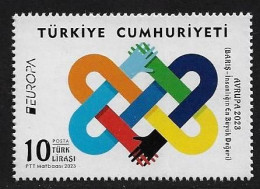 TURQUIA /TURKEY /TÜRKEI - EUROPA-CEPT 2023 -"PEACE -THE HIGHEST VALUE Of HUMANITY".- SERIE De 1 V. - N - 2023