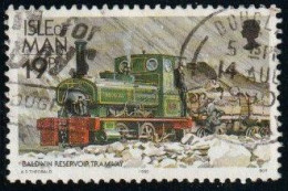 Ile De Man 1988 Yv. N°362 - Train De Marchandises (réservoir De Baldwin) - Oblitéré - Man (Ile De)