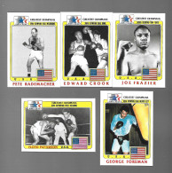 X742 - GREATEST OLYMPIANS - GEORGE FOREMAN - JOE FRAZIER - PETE RADEMACHER - FLOYD PATTERSON - EDWARD CROOK - Tarjetas