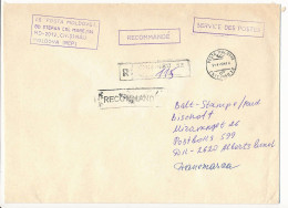 Moldova, Registered Postal Service Cover Abroad / Service Des Postes - 22 December 1998 Chișinău 12 - Moldova