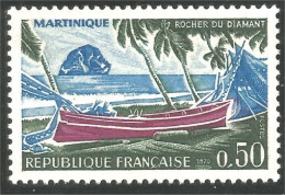346 France Yv 1644 Martinique Rocher Diamant Palmier Palm Tree Coconut MNH ** Neuf SC (1644-1c) - Alberi