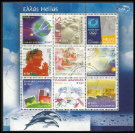 GREECE- GRECE - HELLAS 2003:  "Athens 2004"  11th issue  For “Olympic Games 2004 Miniature Sheet Used - Gebraucht