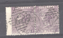 0gb  0679  -  GB  :  Yv  29  (o)  Filigrane Fleurs Héraldiques , Planche 6 , Paire - Used Stamps