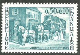 347 France Yv 1749 Journée Timbre Cheval Horse Pferd Caballo Paard MNH ** Neuf SC (1749-1b) - Chevaux