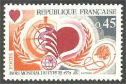 347 France Yv 1711 Coeur Heart Cuore Corazon Herz Sang Caducée MNH ** Neuf SC (1711-1b) - Medicina
